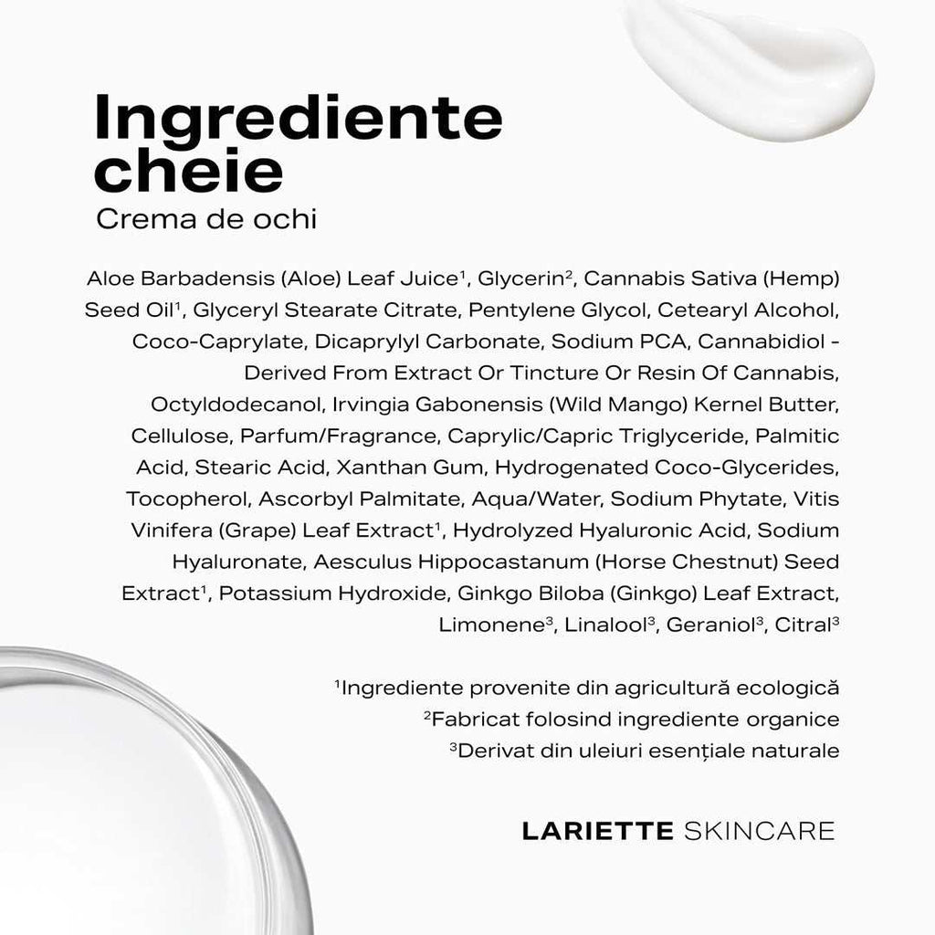Crème contour des yeux à 1 % de cannabidiol, 15 ml