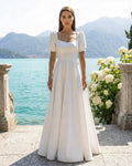 Robe de mariée simple et élégante à manches
