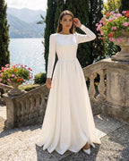 Robe de mariée trapèze simple et élégante