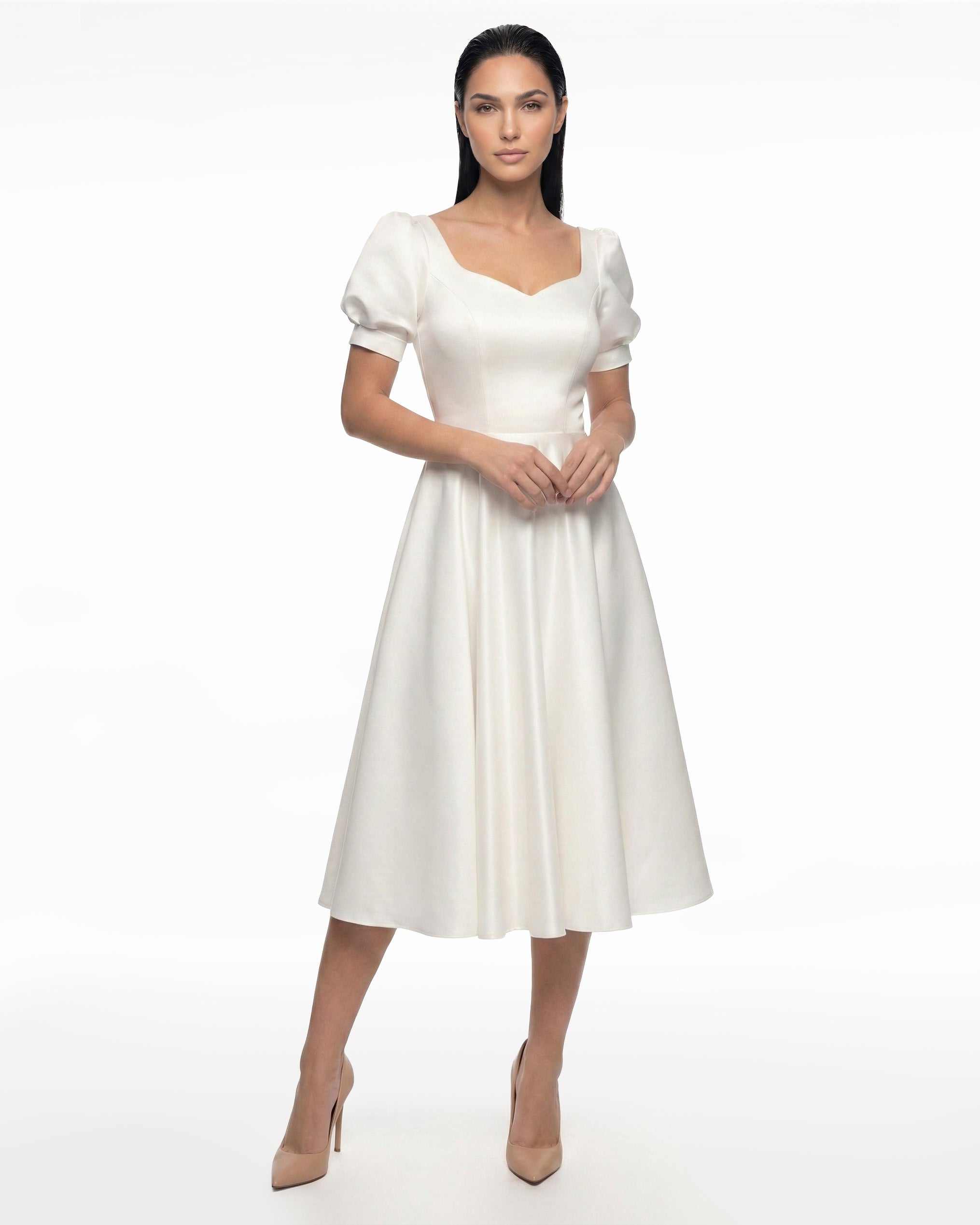 Robe de mariée civile blanche élégante